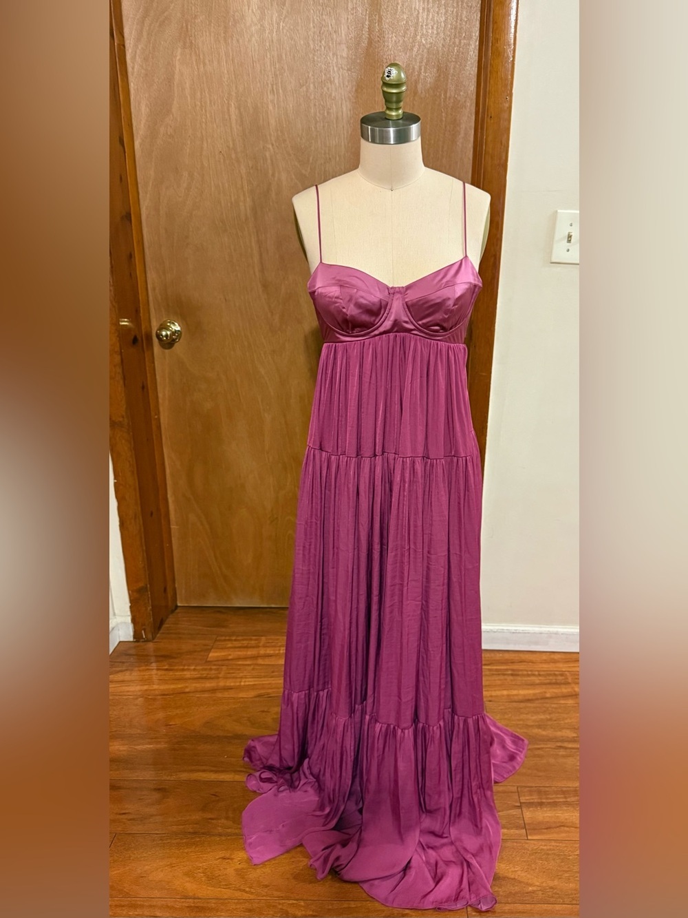 NWT Free People Magenta Spaghetti Strap Maxi Dress